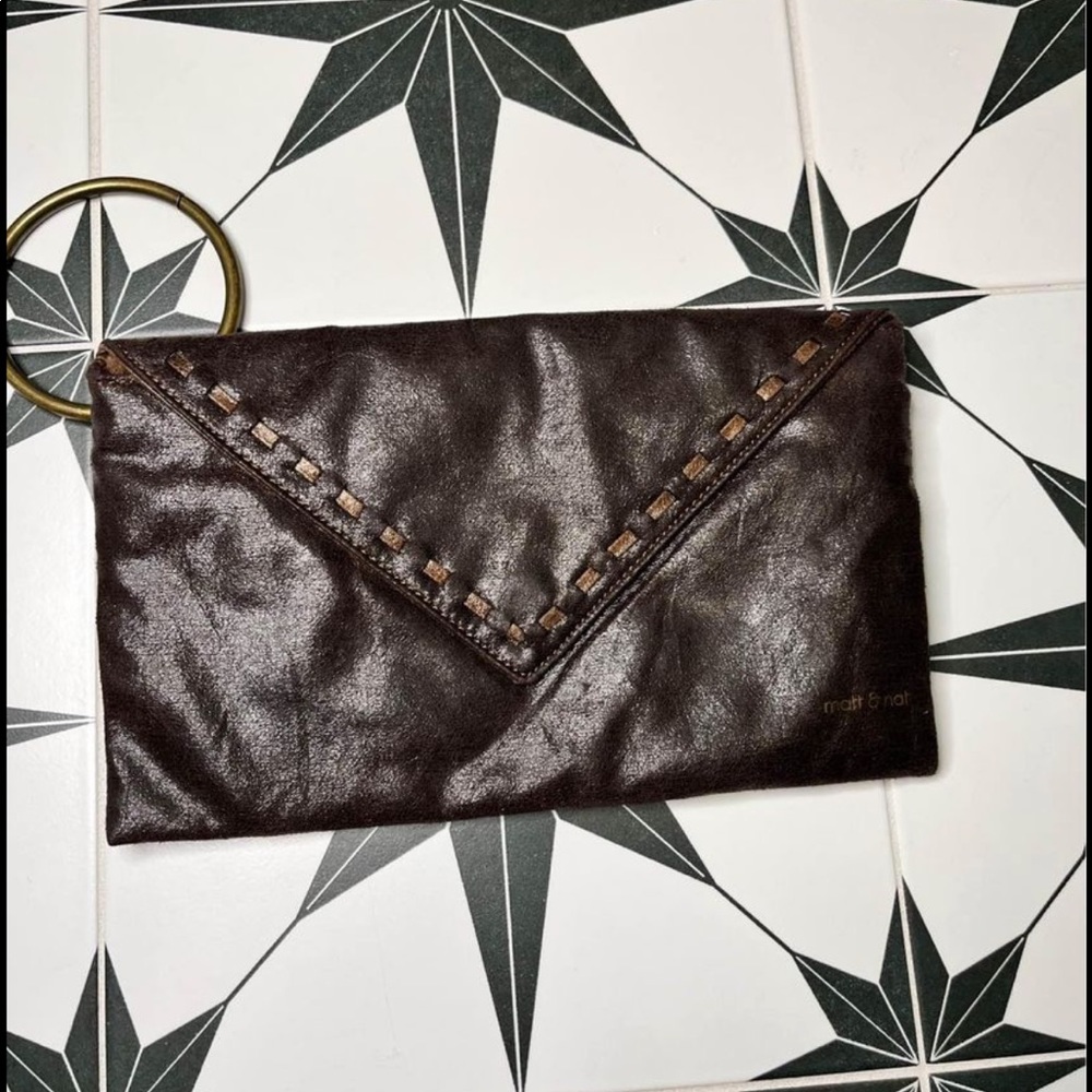 Vegan Leather Mat and Nat Clutch